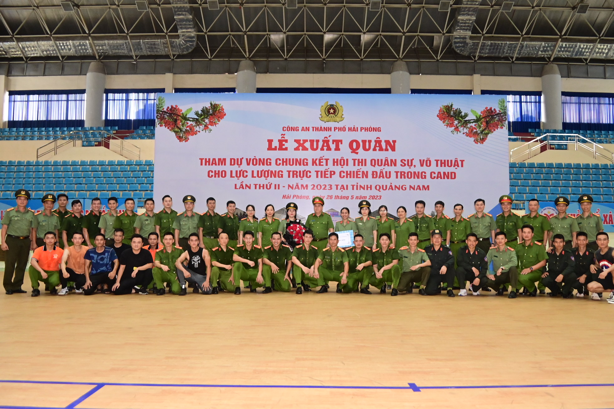 Tổ chức Lễ xuất quân tham gia vòng chung kết Hội thi Điều lệnh, bắn súng, võ thuật CAND do Bộ Công an tổ chức